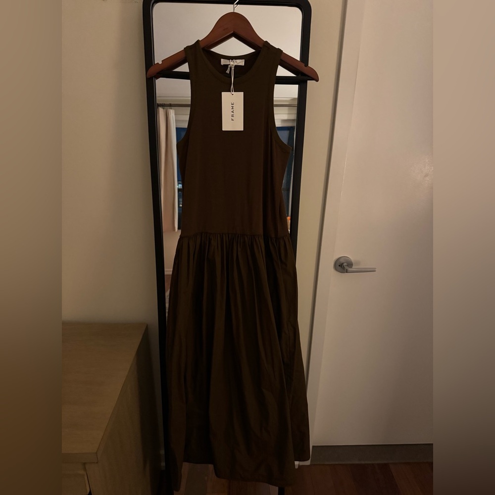 NWT Frame Racer Tank Dress - Moss, XS
